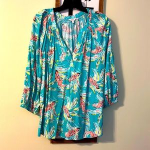 Crown and ivy flamingo top large